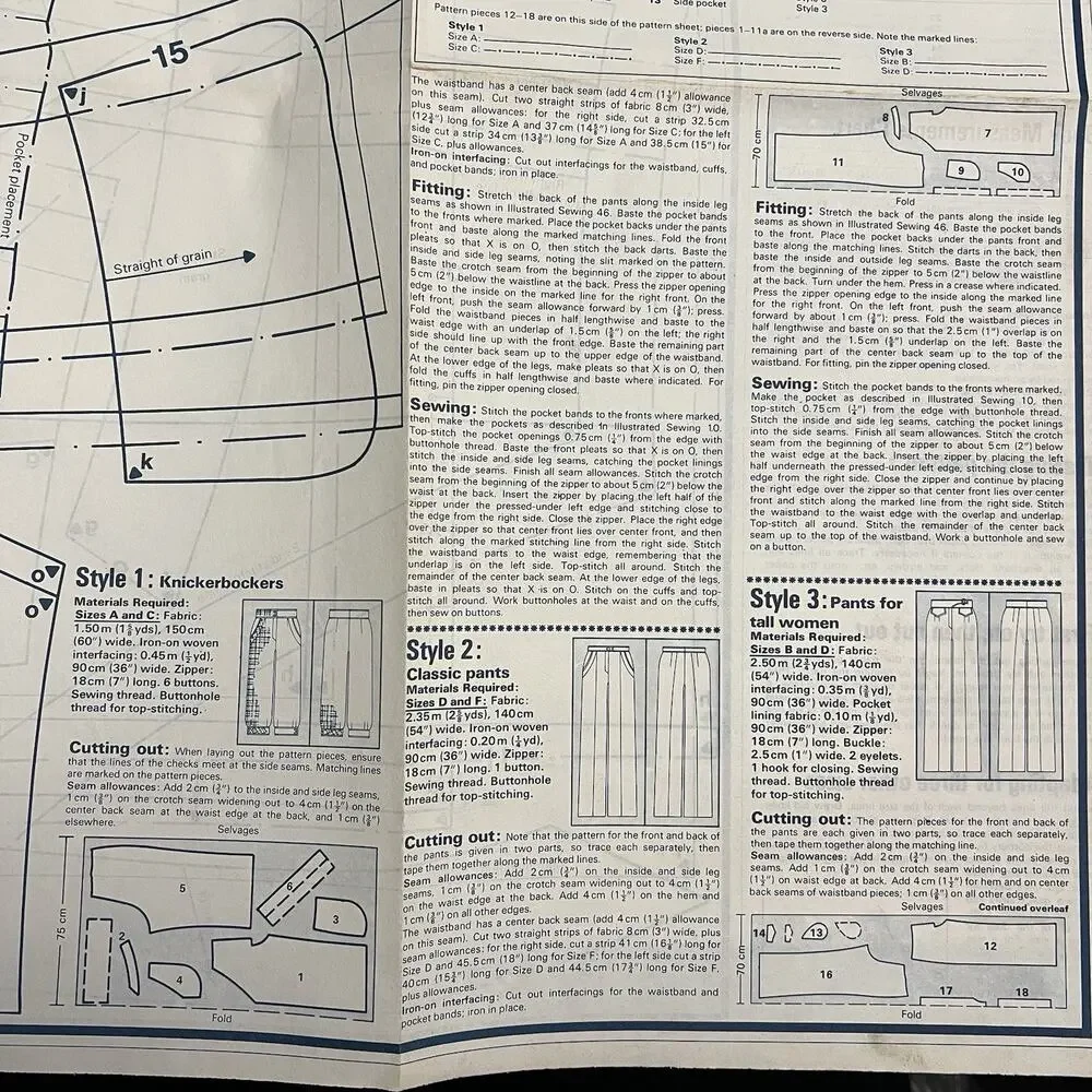 Vintage Designer Sewing Patterns Uncut Lot Of 4Coats Shirts Jackets Pants